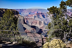 An Overview of the Grand Canyon as Seen from HermitÃ¢â¬â¢s Rest on a Bright, Clear Autumn Afternoon photo