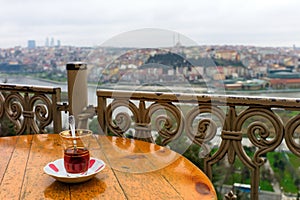 Overview of Istanbul from Pierre Loti cafe photo