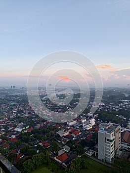 An overview of Jakarta from a high vantage point photo