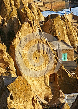Overview of Kandovan village rock houses , Tabriz , Iran photo