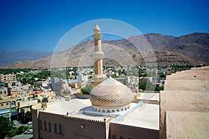 An overview of Nizwa town in Oman.