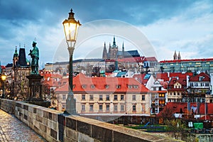 Overview of old Prague, Czech Republic