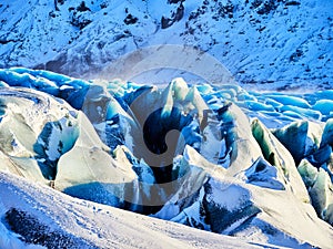 Overview over the vatnajokull glacier