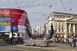 Overview of Piccadilly Circus square at Day time