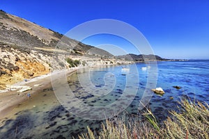 Overview of Pirates Cove beach , California, USA photo