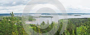 Overview at pÃÂ¤ijÃÂ¤nne lake from the struve geodetic arc at moun photo
