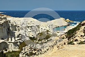 Overview of Sarakiniko beach