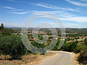 Overview scenic nature algarve