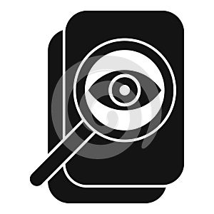 Overview tech data icon simple vector. Machine tech cog