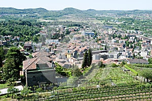 Overview at the town of Mendrisio