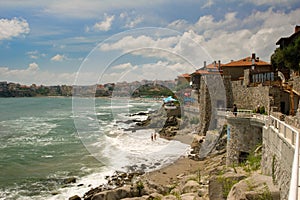 Overview of the town of Sozopol, Bulgaria photo