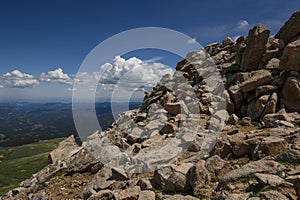 Overview of the valley from Mount Evans