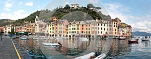 Overview of the village of Portofino