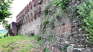 Overview on the walls of a medieval town