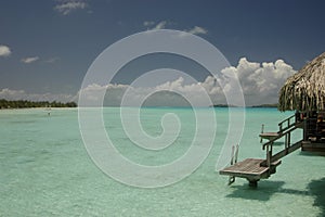 Overwater bungalow at Bora Bora