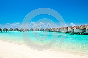 Overwater bungalow in the Indian Ocean