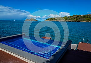 Overwater Bungalow at the Royalton Antigua Resort, located on the scenic shores of Deep Bay