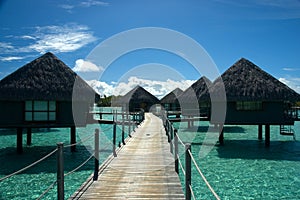 Overwater bungalow at Tahiti