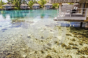 Overwater bungalows, French Polynesia