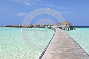 Overwater bungalows, Maldives