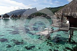 Overwater Bungalows in Moorea