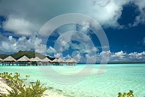 Overwater bungalows tahiti