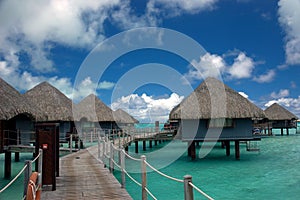 Overwater bungalows tahiti