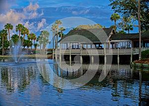 overwater restaurant and lagoon, hilton head, south carolina