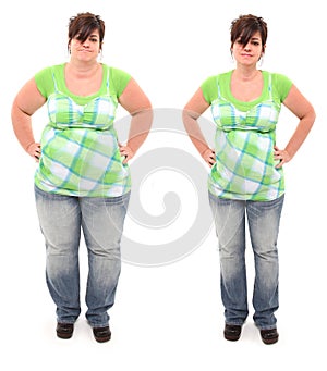 Before and After Overweight 45 year Old Woman