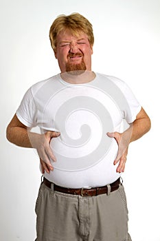 Overweight Indigestion Man photo