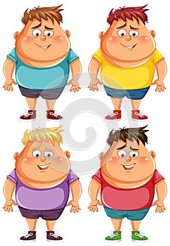 Overweight Man with Sneer Face Collection photo
