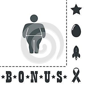 Overweight man symbol