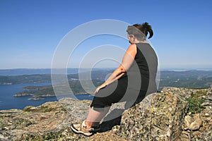 Overweight woman photo