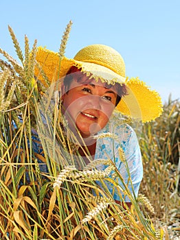 Overweight woman enjoying life during summer vacations.