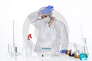 Overwhelmed Laboratory Worker 