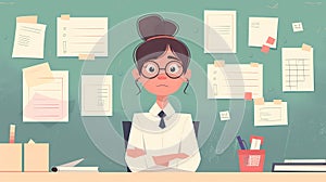 A Overwhelmed Office Worker