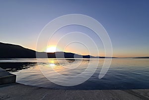 An overwhelming sunset over the croatian islands