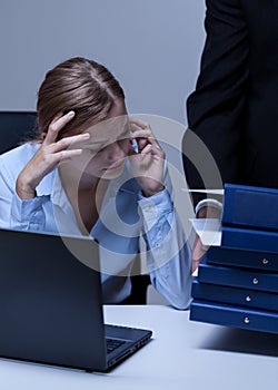 Overworked employee