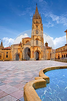 Oviedo Cathedral in Asturias Spain