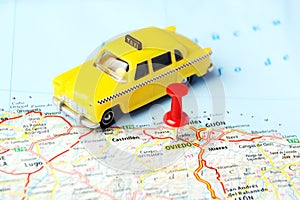 Oviedo ,Spain taxi map