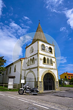 Ovinana church in Cudillero of Asturias Spain photo