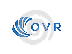 OVr letter logo design on white background. OVr creative circle letter logo concept. OVr letter design