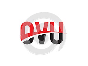 OVU Letter Initial Logo Design Vector Illustration photo