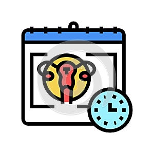 ovulation woman color icon vector illustration