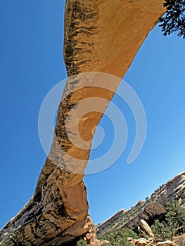 Owachomo bridge or arch in Natural Bridges National Monument, USA