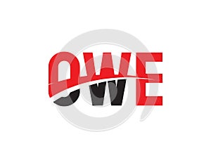 OWE Letter Initial Logo Design Vector Illustration