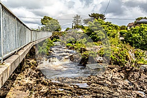 Owenglin or Owenglen river and the Clifden waterfalls