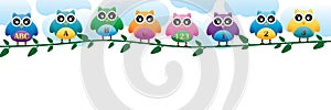 Owl ABC 123 banner