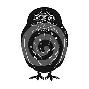 Owl.Animals single icon in black style vector symbol stock illustration web.