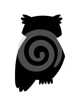 Owl black silhouette icon